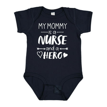 

Inktastic My Mommy is a Nurse and a Hero Gift Baby Boy or Baby Girl Bodysuit
