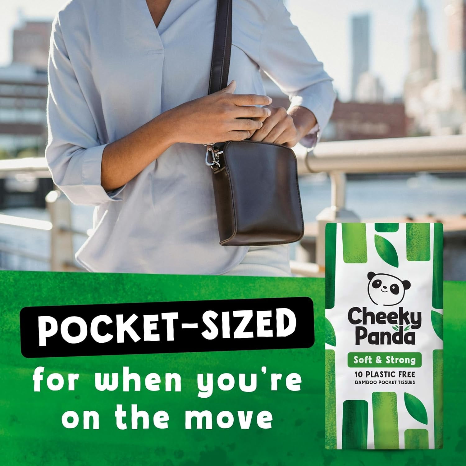 Bamboo Facial Tissue | 14 x Plastic Free Travel Tissue Packs | 140 Super Soft Pocket Tissues