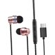 thumbnail image 1 of Auriculares USB C con cable estéreo HiFi con micrófono y función de aislamiento de ruido Sunnimix Auricular con control de volumen tipo C, 1 of 6