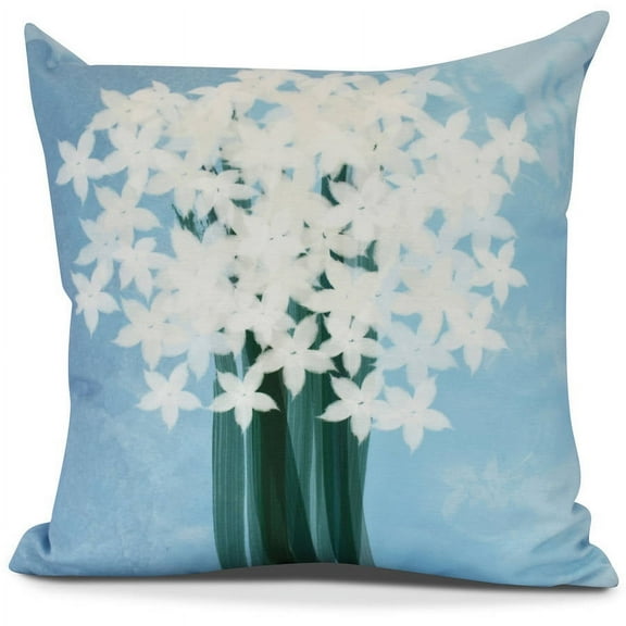 Paperwhites, Floral Print Pillow