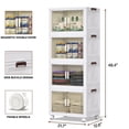 thumbnail image 2 of Cherishgard Stackable Storage Bins with Lids, Storage Box with Doors and Wheels, Dual Open Collapsible Storage Bins with lids for Home and Office 4Pack(56L per pack), 2 of 5