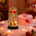 thumbnail image 5 of SBYOJLPB Battery Powered Glass Rose Light Multicolor Led Flower Little Bears Night Lamp for Valentines Day Gift, 5 of 6