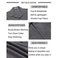 thumbnail image 4 of COOFANDY Mens Sage Linen Shirt Short Sleeve Button Down Shirts Summer Beach Dress Shirt, 4 of 18