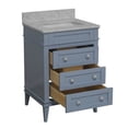 thumbnail image 4 of Eleanor 24" Bathroom Vanity with Powder Blue Cabinet and Carrara Marble Top, 4 of 6