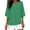 Green, variant on 3/4 Length Sleeve Womens Tops 2026 Trendy Casual Cotton Linen Crewneck Basic Plain Tshirt Womens Blouses