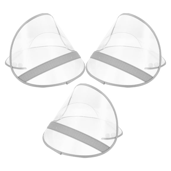 Transparent Hat Brim for Raincoat with Clear Visibility and Easy Installation 3pcs