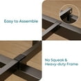 thumbnail image 5 of Bestier King Size Platform Bed Frame with Storage Headboard, LED Lights & USB Charging Station, Metal Bed Frame Rustic Brown, 5 of 13