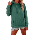 thumbnail image 4 of lcziwo Womens Oversized Hoodies Y2k Athletic Long Sleeve Sweatshirts with Pockets Solid Color Drawstring Hoodie Winter 2026 Green,S, 4 of 8
