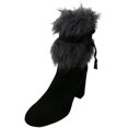 thumbnail image 1 of Agl Women's Furry Ankle Boot Nero-Mouse Ankle-High Leather - 7M, 1 of 3