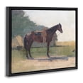 thumbnail image 2 of Stupell Industries Transitional Saddled Horse in Farm Yard Black Floating Frame Canvas Art, 21 x 17, by Stellar Design Studio, 2 of 8