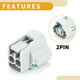 thumbnail image 5 of Conector impermeable de 2 pines VVT Unique Bargains para Toyota RAV4 No.153300T010 1 juego, 5 of 6