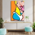 thumbnail image 2 of Cuadro Canva listo para Colgar tipo galería Pop Art Alicia 50X75 cm Pixtreats, 2 of 4
