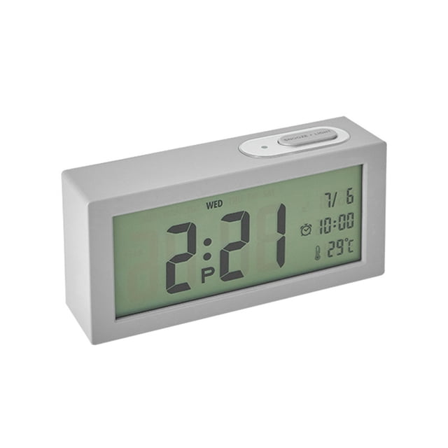 Multifunction Alarm Clock Temperature Display Electronic Clock Intelligent Sensing Luminous Digital Clock Snooze Mute Clock