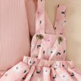 thumbnail image 4 of 0-3 Months Infant Baby Girl Clothes,Long Sleeve Fall Winter Clothes Newborn Outfits Ruffle Sleeve Romper Bodysuit Floral Overall 0 3 6 9 12 18 Months Girl Outfits Set,Pink, 4 of 7