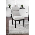 thumbnail image 1 of Wooden Side Chair With Fabric Upholstered, Black And Gray, Pack Of Two, 1 of 1