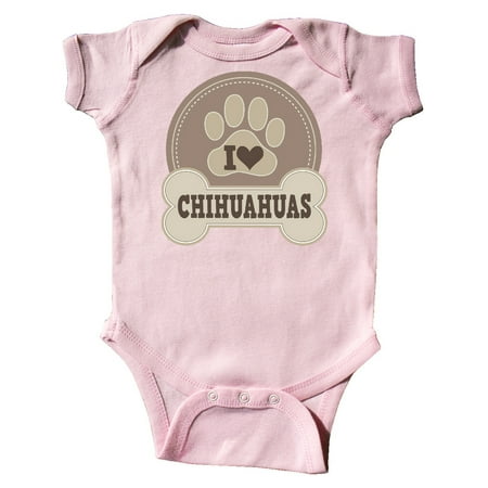 

Inktastic I Love My Chihuahua dog Gift Baby Boy or Baby Girl Bodysuit