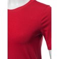 thumbnail image 4 of A2Y Women's Basic Solid Premium Cotton Short Sleeve Crew Neck T Shirt Tee Tops Ruby XL, 4 of 6