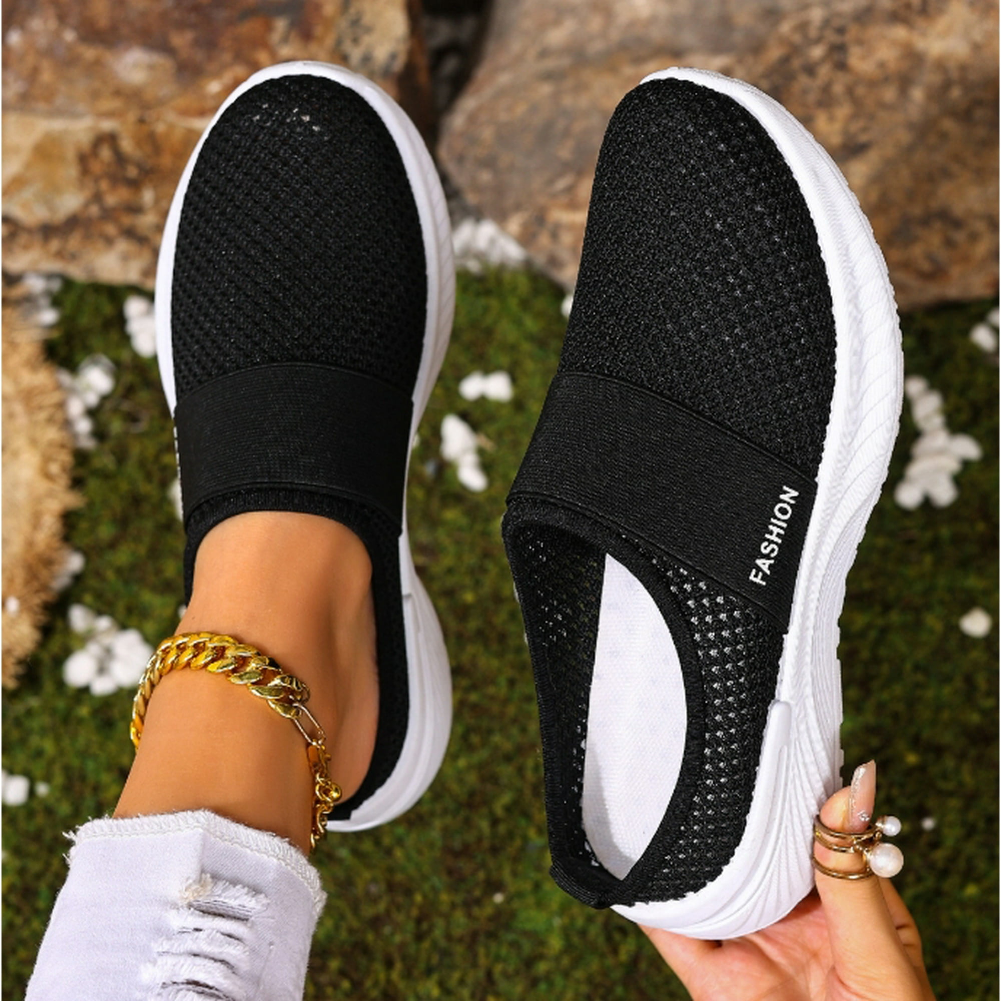 Womens Wide Slippers Diabetic Mules Slip on House Slipper Clogs Breathable Comfortable Barefoot Walking Slipper