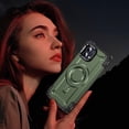 thumbnail image 7 of Designed for Motorola Moto G Stylus 5G 2023 Armor Case with Camera Cover Stand, Shockproof Protection Support Magnetic Wireless Charger Rugged Cover, Support Car Magnetic Holder - Armygreen, 7 of 7