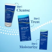 Differin Prescription-Strength Retinoid Acne Treatment Gel for Face with 0.1% Adapalene, Clears & Prevents Acne, Fragrance-Free, 15g Tube