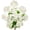 White with buds, variant on 5 pcs Hydrangea Artificial Flowers 19"Real Touch 2 Flower Heads Faux Hydrangeas Realistic Silk White Flowers Wedding Centerpieces for Tabletop Decor Indoor Outdoor Home Decor