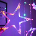 thumbnail image 2 of Luces decorativas de cortina de cadena estrellada de 3,5 m Lunas y estrellas Luz nocturna LED para decoración del hogar de fiesta, control remoto con batería/alimentado por USB, 2 of 5