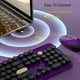 thumbnail image 4 of Combos inalámbricos de teclado y ratón Links9+ Retro púrpura-negro, 4 of 7