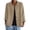 Khaki, variant on Cotton Linen Jackets for Women Casual Lapel Single Breasted Long Sleeve Coats Summer Trendy Shacket