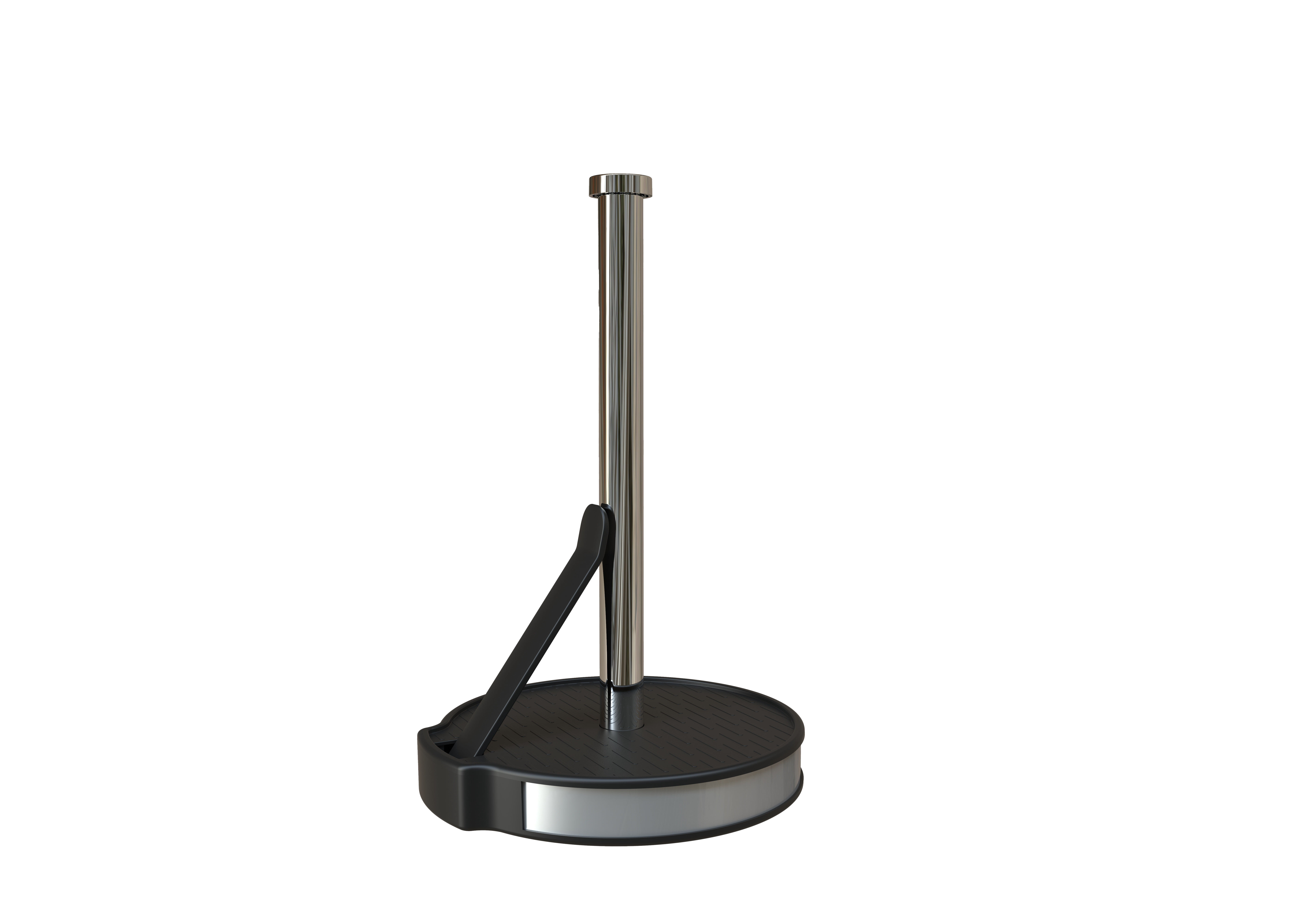 Kitchen Details Paper Towel Holder with Deluxe Tension Arm in Black