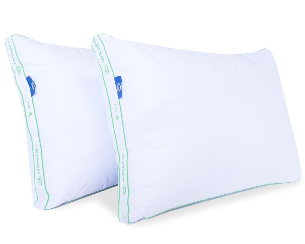 Sertapedic Super Firm Pillow Standard Queen Size Hypoallergenic Soft Set of 2 