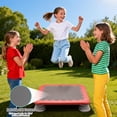 thumbnail image 4 of Trampoline for Kids, 25 Inch Toddler Trampoline Bounce Board Indoor Outdoor with Non-Slip Base, Balance and Bounce Jumping Sensory Toy for 3-12 Boys & Girls Autistic Kids Training Equipment, Red, 4 of 8