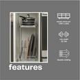 thumbnail image 6 of Household Essentials Glidez Multipurpose Chrome-Plated Steel Pull-Out/Slide-Out Dual-Sliding Storage Organizer for Cookware and Bakeware - 2-Tier Design - Fits Standard Size Cabinet or Shelf, Chrome, 6 of 10