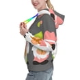 thumbnail image 2 of Daiia Summer Gnome 1 Pattern Women's Fashion Hoodies & Sweatshirts with Kangaroo Pocket Hooded Sweatshirt with Eye-catching Drawstrings-Large, 2 of 7