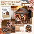 thumbnail image 3 of DIY Miniature House Japanese Izakaya, Dollhouse Kit for Adults and Teens, Booknook Tiny House Bookshelf Decor 3D Wooden Puzzle, Gifts for Family, Friends, 3 of 10