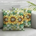 thumbnail image 3 of Nawypu  Sunflower Gray Buffalo Plaid Summer Throw Pillow Cover, Flower Cushion Case for Sofa Couch, 3 of 5