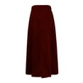thumbnail image 4 of Dorkasm Women Vintage Denim Maxi Skirt Frayed Raw Hem High Waist A-Line Long Jean Skirt Wine S, 4 of 4