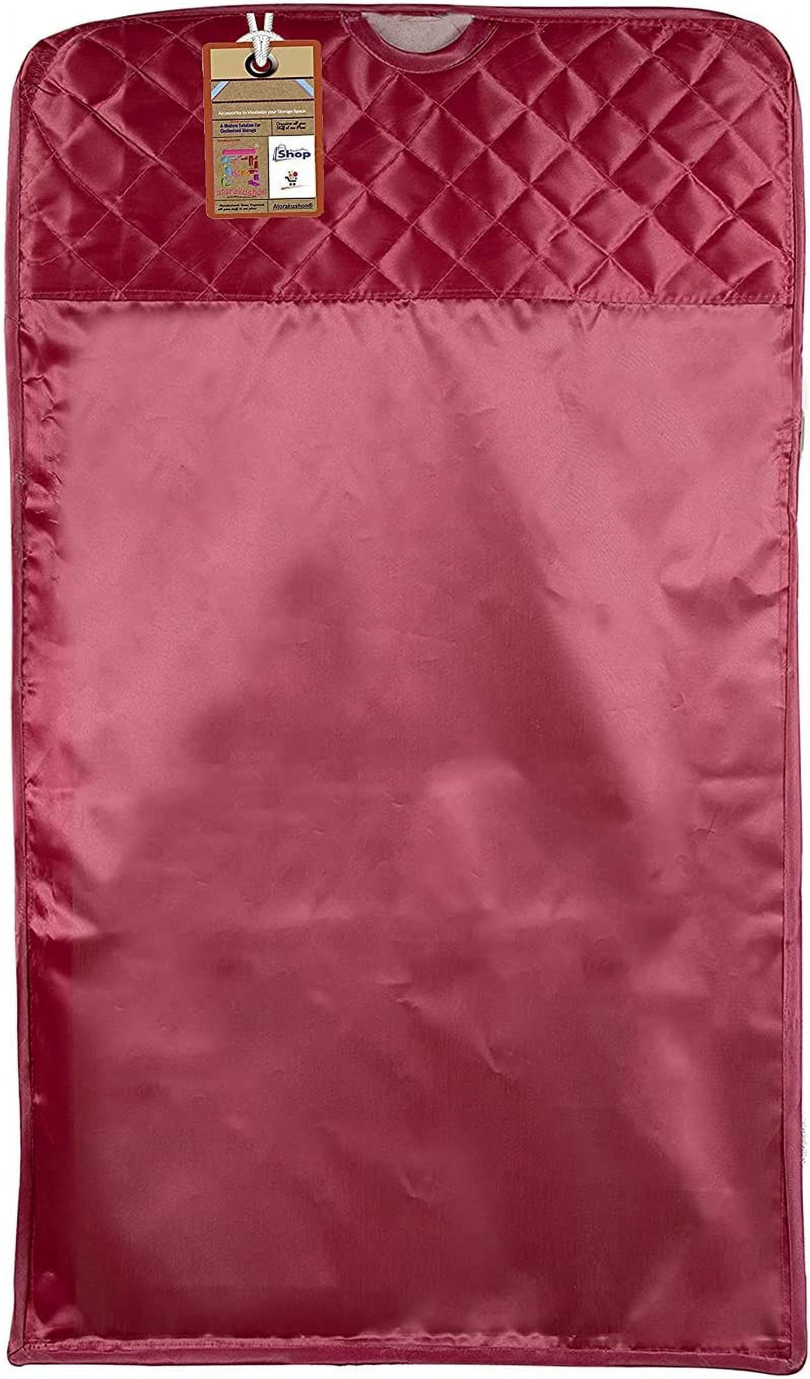 atorakushon 30'' Hanging Garment Suit Bags Storage Clothes Cover with Clear Window Zipper Closet for Tuxedos Shirts Fur Coats Pack of 12 Pink