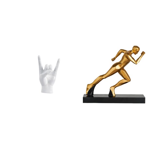 Escultura De Mano De Corredor Con Gesto De Rock, Figura De Arte Abstracto Moderno, Estatua Creativa De Dedos Para Decoración De Apartamento, Dormitorio, Restaurante O Entrada