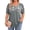 Grey-Floral, variant on Plus Size Women Blouses Casual Button V Neck tunic tops Summer Short Sleeve Shirts