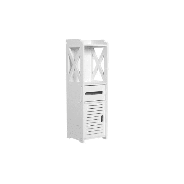 Estante De Almacenamiento Baño Organizador Gabinete De Pie