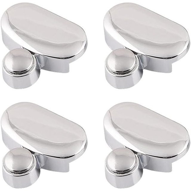 Juego de 4 clips de fijación para espejo Zhivalor metal plateado 41x37mm