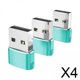 thumbnail image 1 of 4x3Pcs Tipo-.1 A USB 2.0 Adaptador Enchufe Transmisión De Datos Para Auriculares Verde, 1 of 8