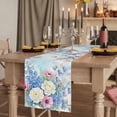 thumbnail image 2 of Table Runners 120 Inches Long Dress Scarves, Blue Spring Floral Farmhouse Coffee/Dining/Kitchen Table Runner for Living Room, Pink Flowers Elegant Botanical Farmhouse 13x120 Inch, 2 of 9