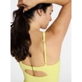 thumbnail image 4 of Time and Tru Women's and Women's Plus Ribbed Plunge One Piece Swimsuit, Sizes XS-3X, 4 of 5