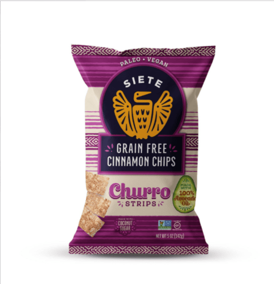 Siete Family Foods Churro Chips, Grain Free, Cinnamon Flavor, 5 oz. Bag
