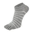 thumbnail image 2 of WMNTST Unisex Socks Five-toe Socks Striped Low-Cut Socks Soft Breathable Classic Minimalist Home Wear Hosiery, 2 of 5