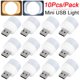 thumbnail image 2 of Lámpara de lectura con enchufe USB para ordenador, luz LED de noche pequeña con carga de energía móvil, protección ocular, 10/2 piezas, 2 of 4