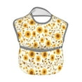thumbnail image 2 of Hirioo Brown Leaf Sunflower for Baby Waterproof Pocket Bib Adjustable Closed for Babies Toddlers with Large Pocket 6-24Months, 2 of 8