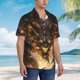 thumbnail image 3 of Fotbe Cool Black Gold Dragon Camisa Hawaiana para Hombre Unisex – Camisa Casual de Verano con Botones de Manga Corta de Algodón y Lino,3X-Large, 3 of 7