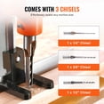 thumbnail image 3 of VEVOR Benchtop Mortise Machine, 370W, 1725 RPM Woodworking Mortising Machine, with 1/4-Inch 3/8-Inch 1/2-Inch Chisels Wooden Workbench, for Making Round Holes Square Holes Or Special Square Holes, 3 of 9